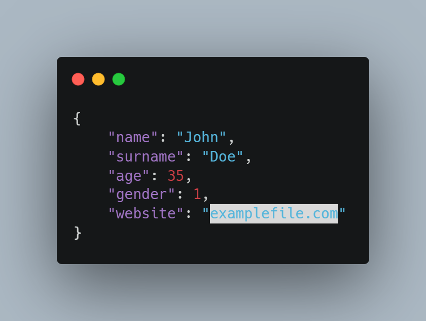 JSON: The Universal Format for Data- ExampleFile image.