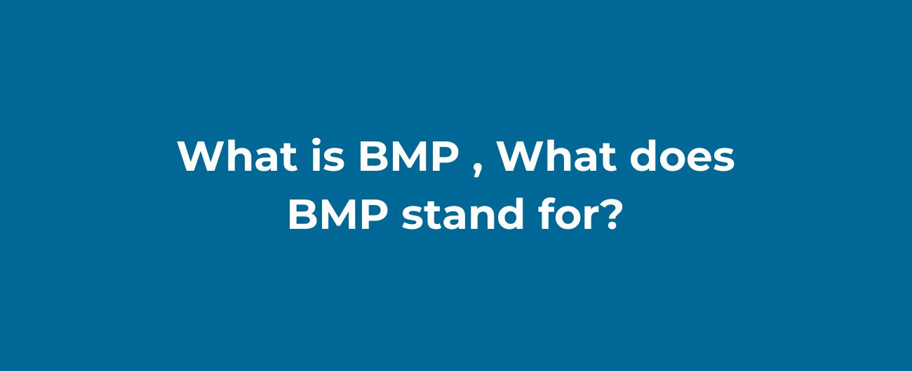 What is BMP , What does BMP stand for?